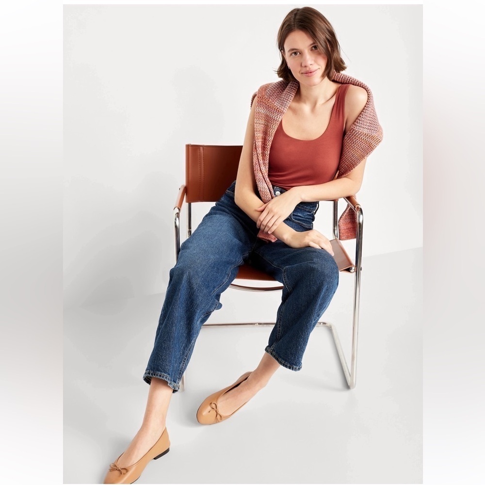 NWT Old Navy Double -Layer Scoop-Neck Bodysuit in Gingerspice Size Small - Picture 9 of 10